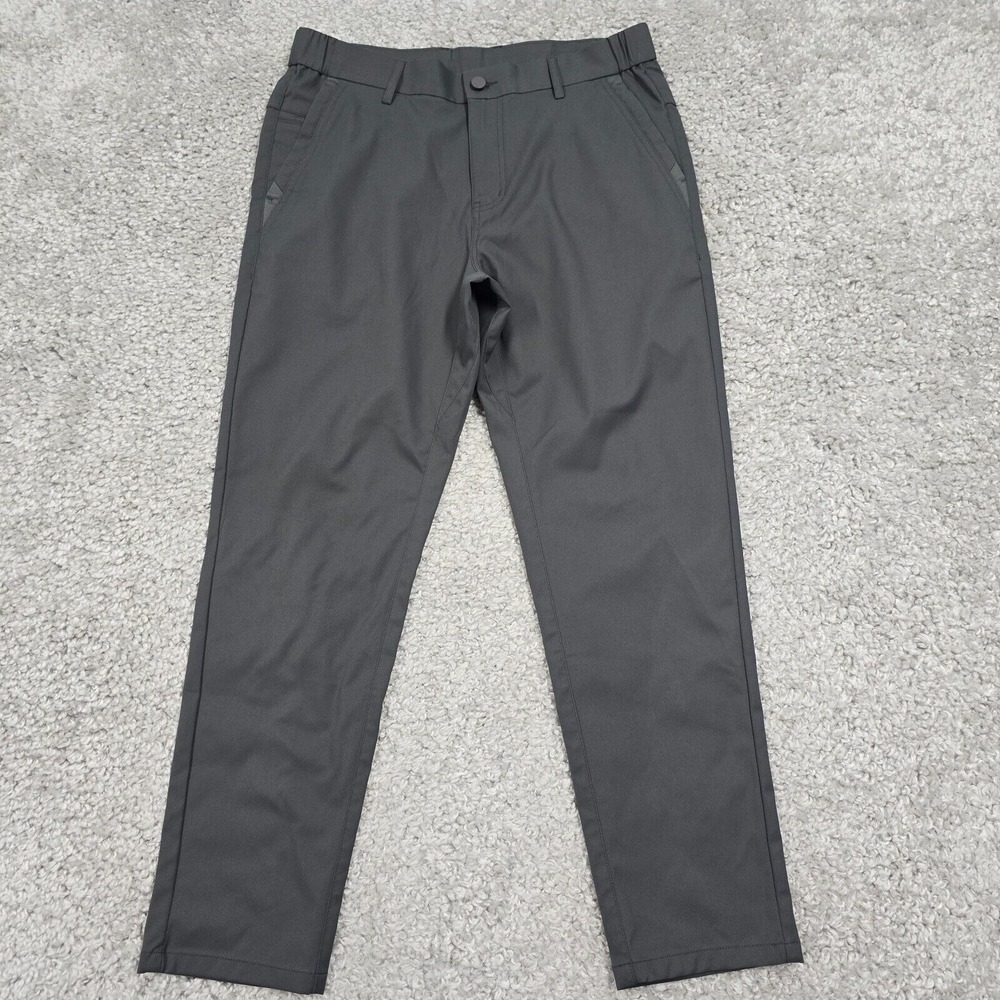 Men's Charcoal Gray Chino Pants - Modern Straight Fit